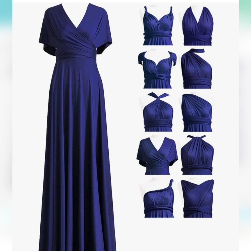 Elegant Blue Infinity Dress